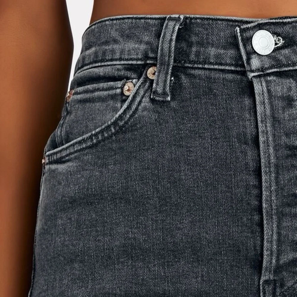 REDONE | 90S HIGH RISE ANKLE CROP in Black 30